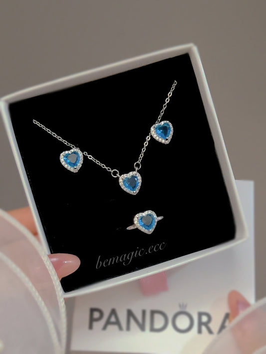 Set corazones celeste 🩵