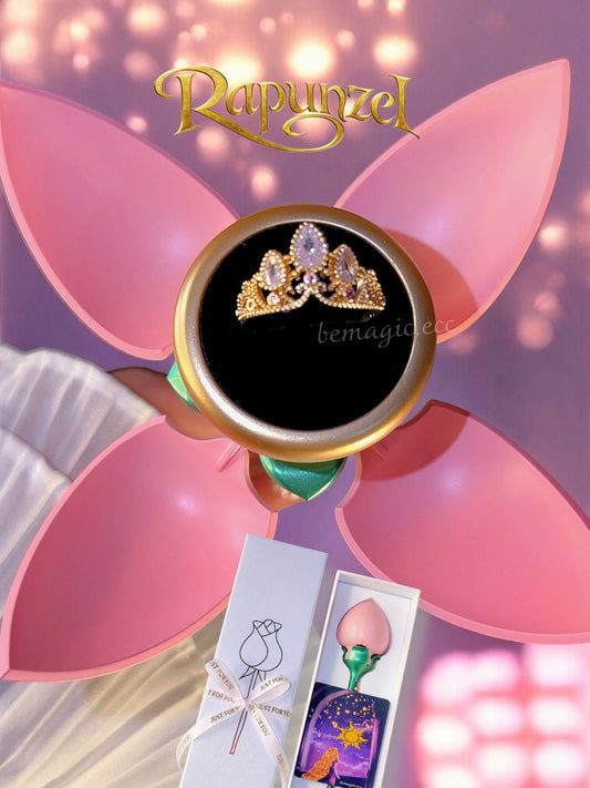 Anillo promesa Rapunzel + cofre tulipán eterno 🌷💕