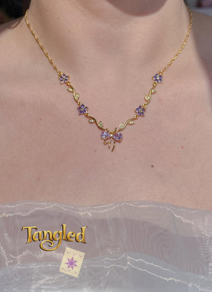 Collar Lazo Floral Princesas Disney 🌸🩵💕👑