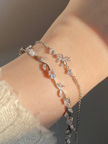 Dúo Brazaletes Lazo y tulipanes 🎀🌷