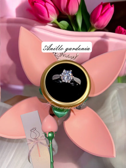 Anillo promesa + cofre de tulipán eterno 💍💖🌷