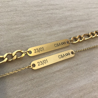 Brazaletes pareja♥️ grabado laser