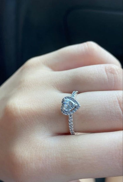 Anillo promesa Cristal corazón  ajustable