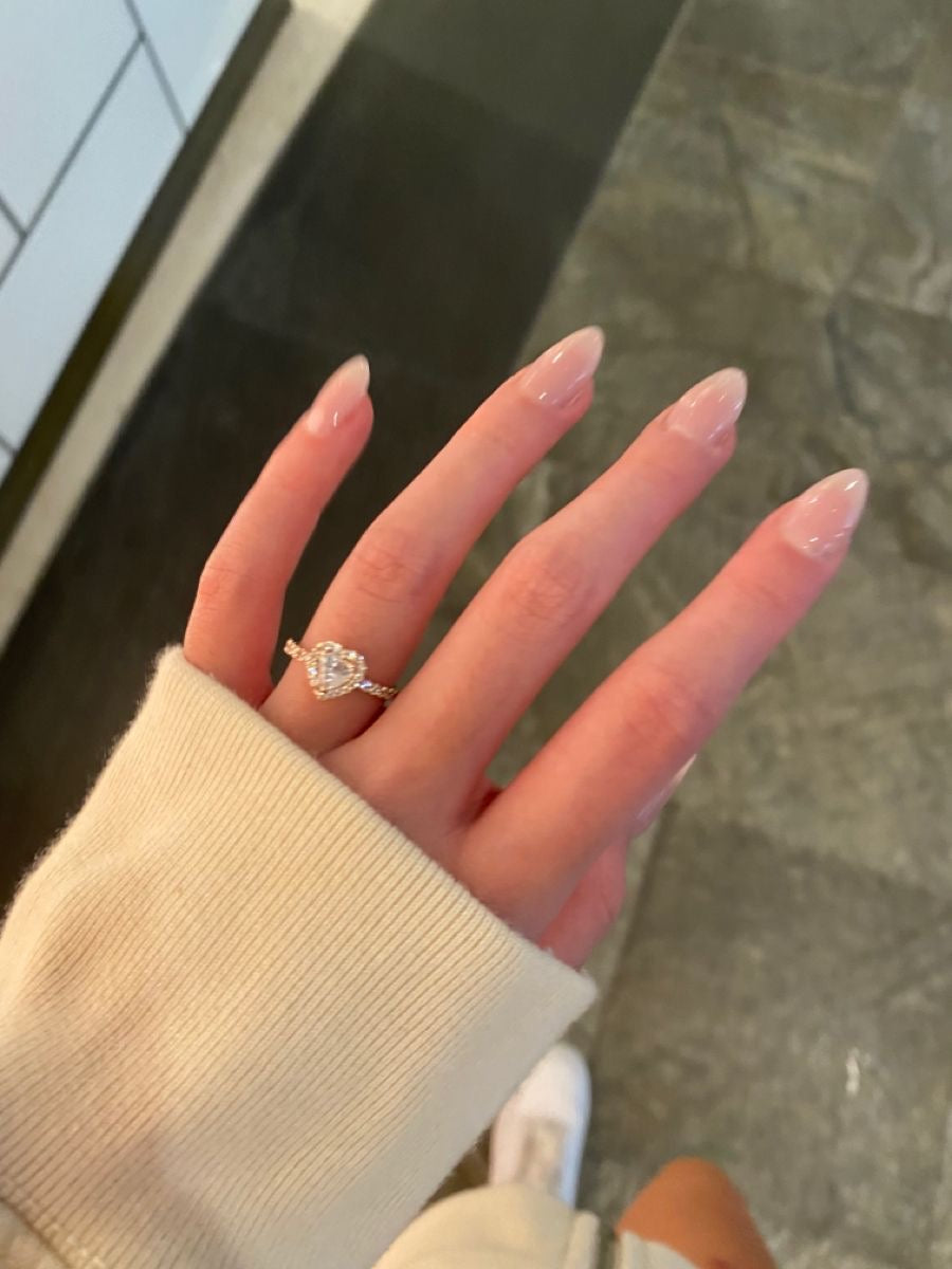 Anillo corazón promesa 💍🤍 dorado y blanco/ Plata 925