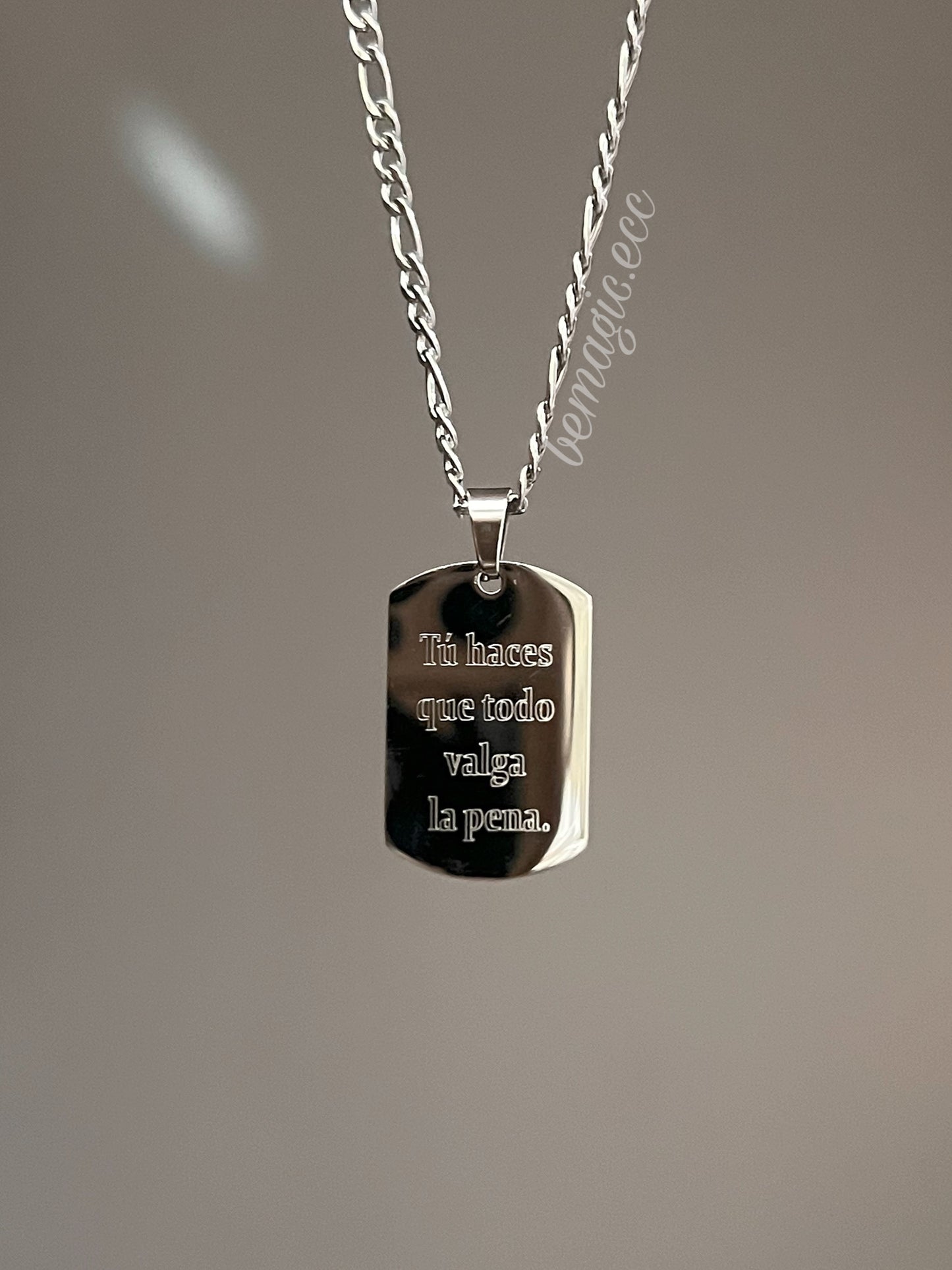 Collar fotograbado medalla militar 30mm alto x 20 mm