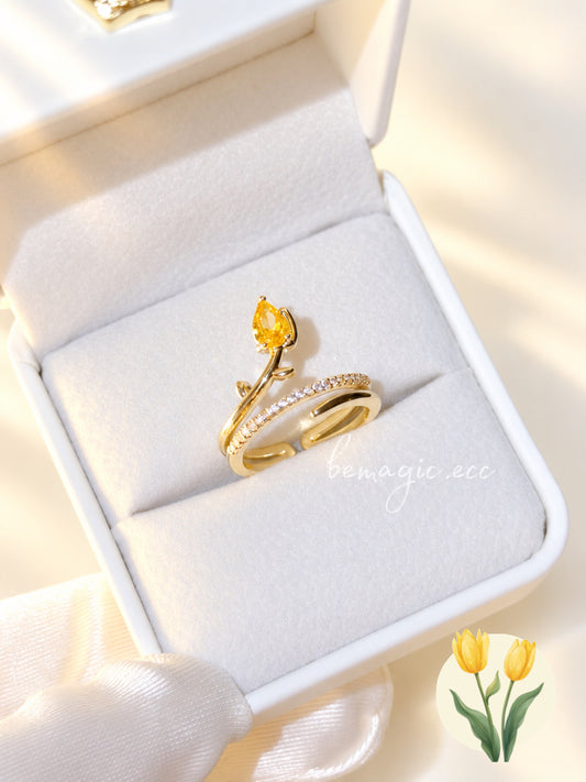 Anillo tulipán Amarillo 💛🌷