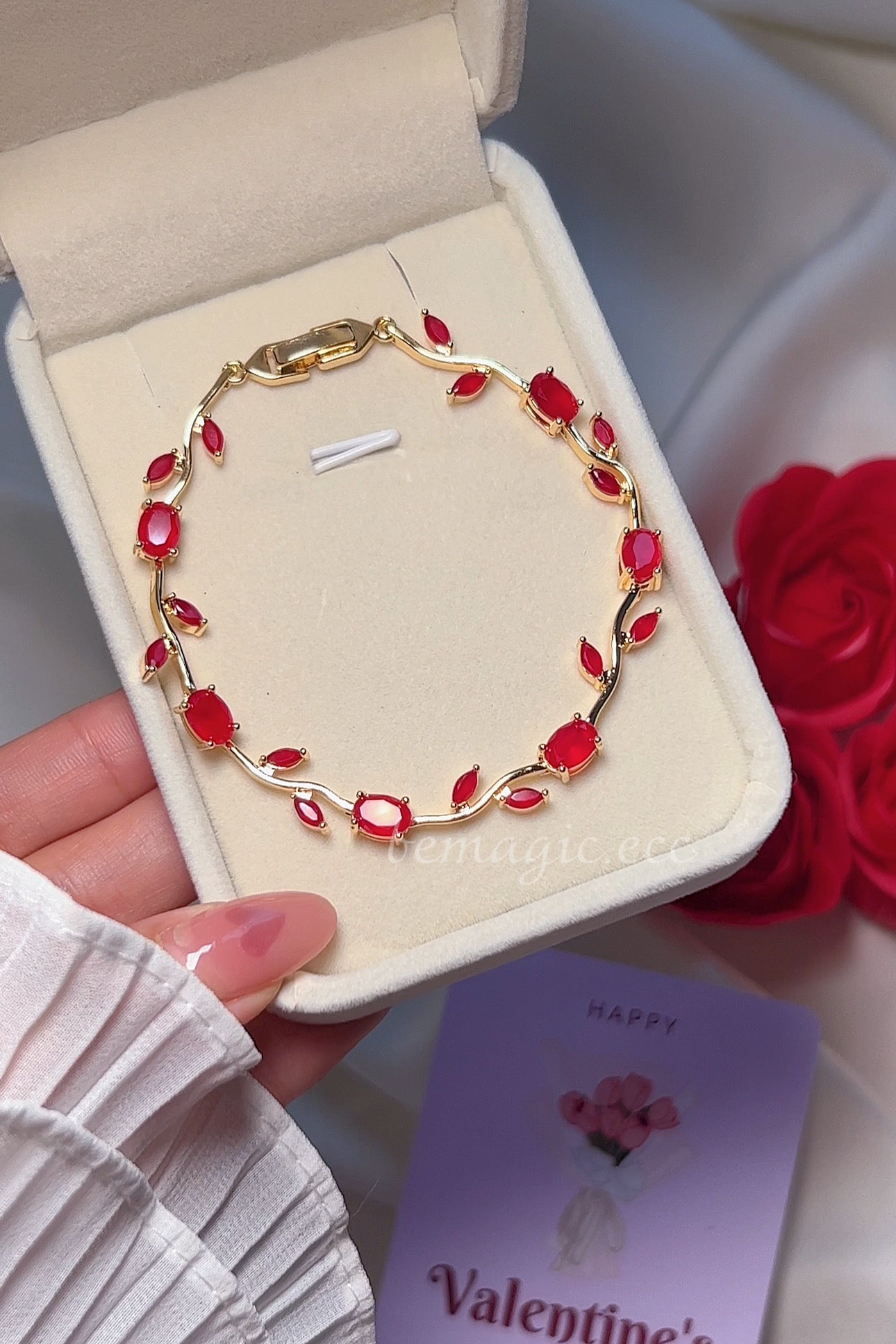 Brazalete de tulipanes 🌷 rojo