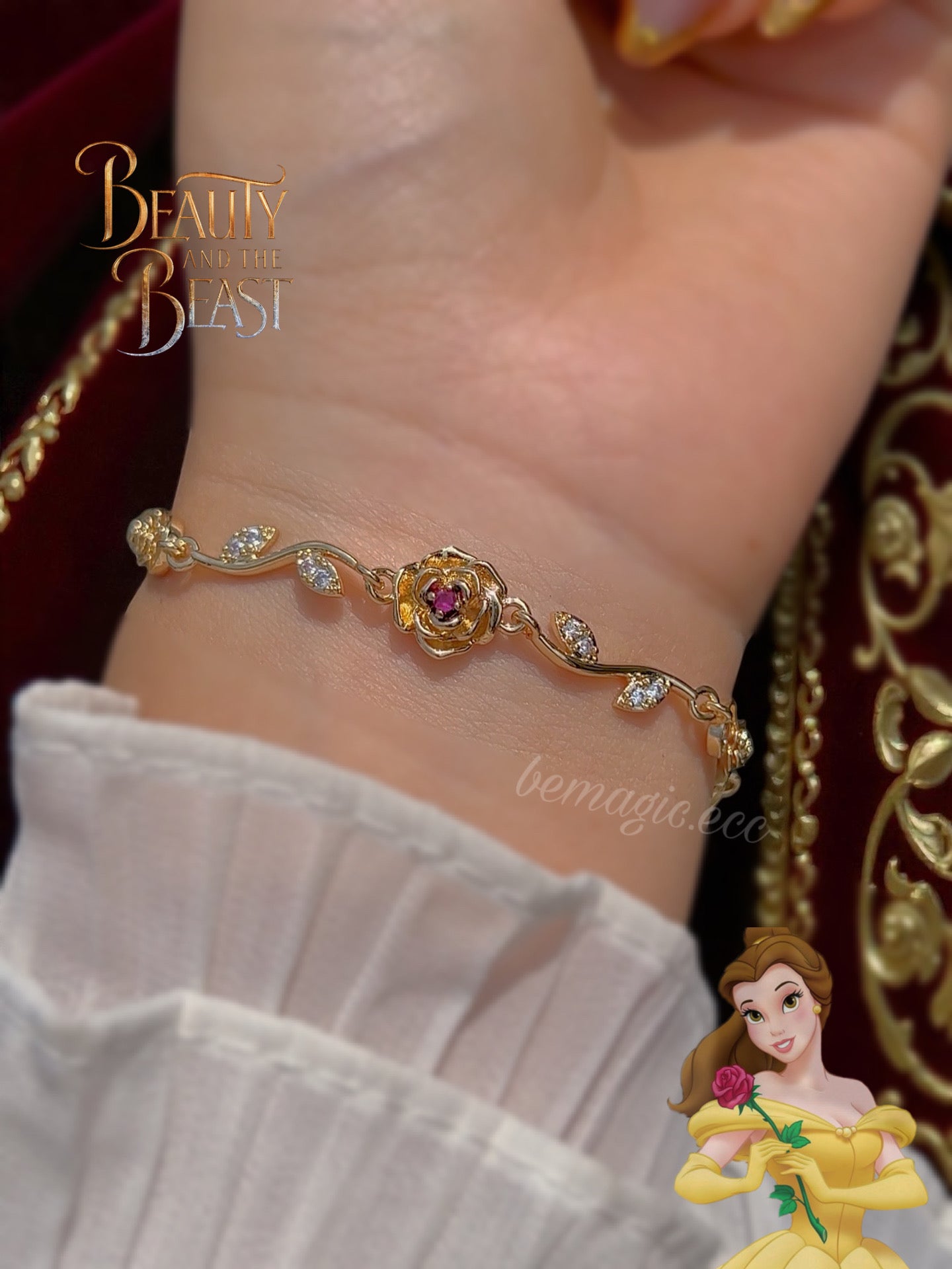 Brazalete inspirado Bella y Bestia 🌹✨