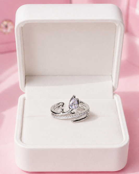 Anillo Tulipan Cristal 🌷✨