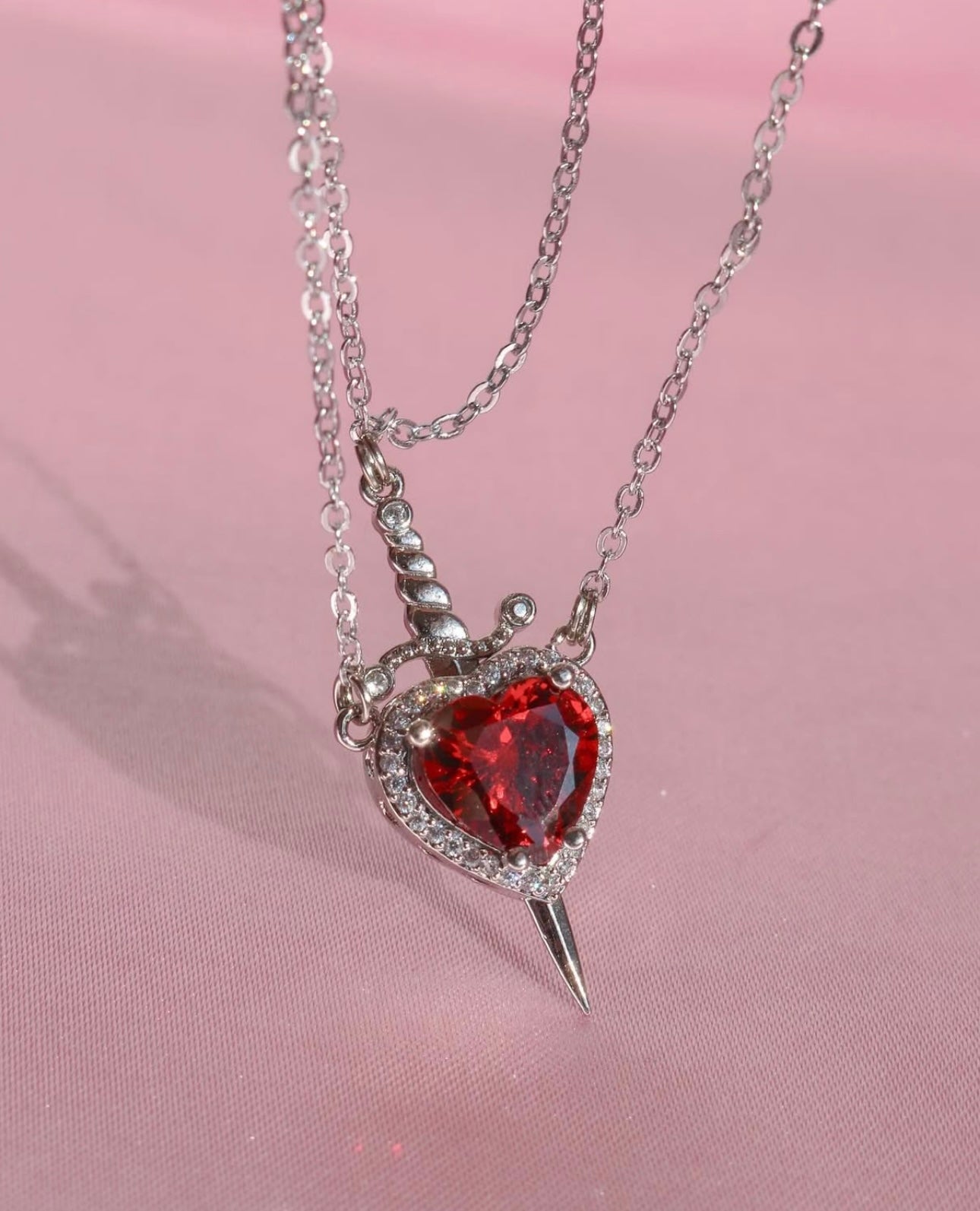 Collar parejas Corazón y Espada💘♥️