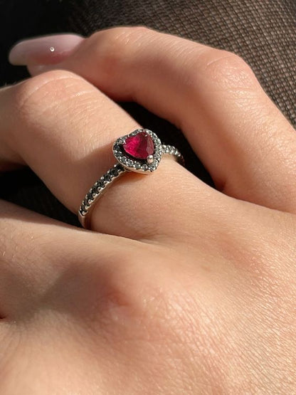 Anillo promesa Heart Red  ajustable