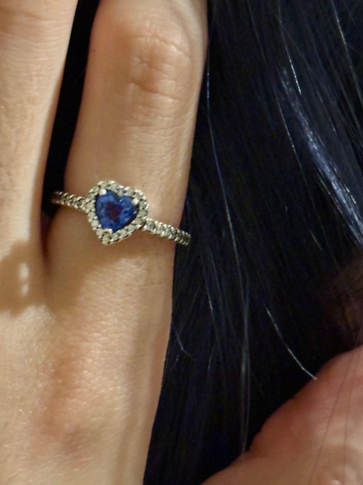 Anillo corazón azul/ Plata 925 💙