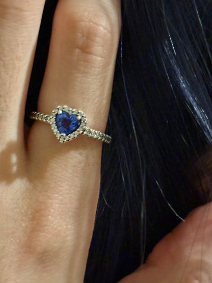 Anillo corazón azul/ Plata 925 💙