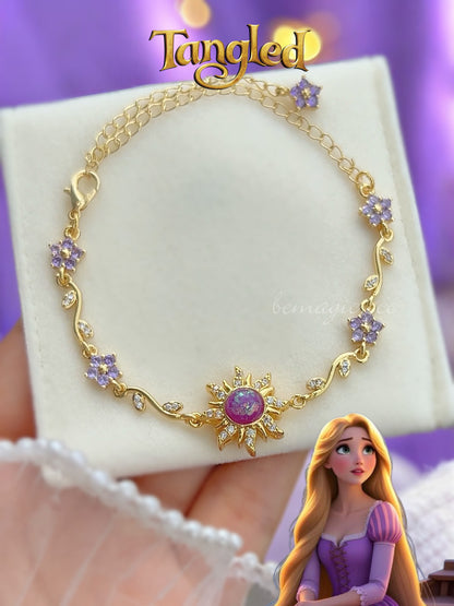 Brazalete floral sol Rapunzel 💜🌸
