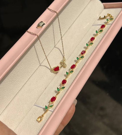 Set tulips Collar y Brazalete 🌷💖 envío Gratis