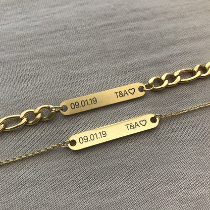Brazaletes pareja♥️ grabado laser