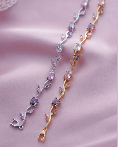 Brazaletes de tulipanes Rosa y Lila 💜🌷✨