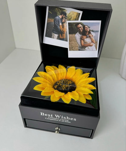Premium Box Flor Amarilla/ personalizado con fotos 🌻