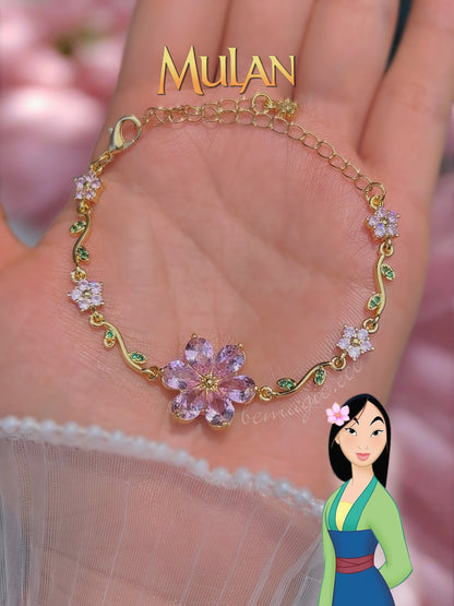 Brazalete floral Mulan 🌸💕