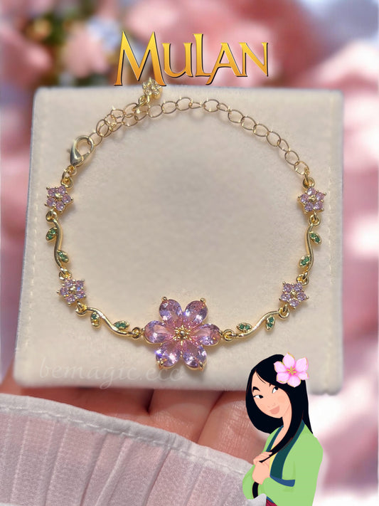 Brazalete floral Mulan 🌸💕