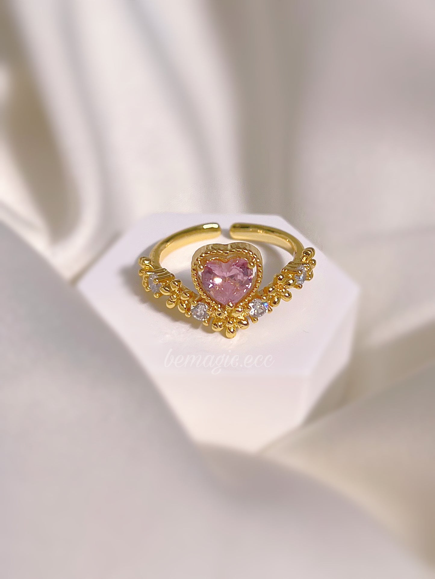 Anillo Crown Pink Cristales 💍💘