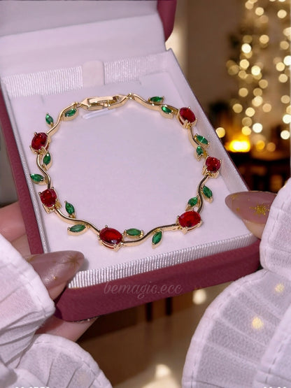 Brazalete de tulipanes! Tonos Navidad 🎄 🌷❤️