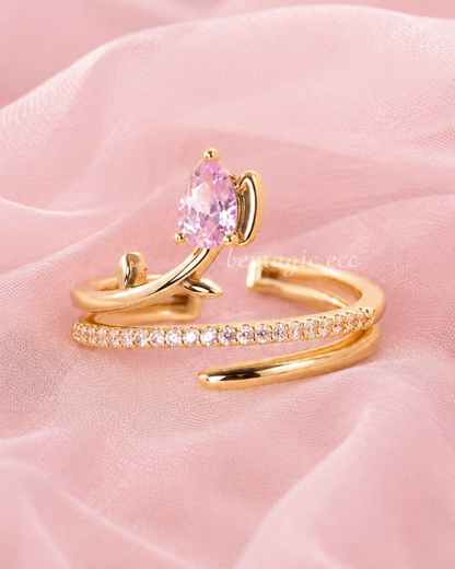 Anillo Tulipán rosado 💗💍🌷