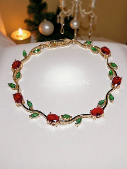 Brazalete de tulipanes! Tonos Navidad 🎄 🌷❤️