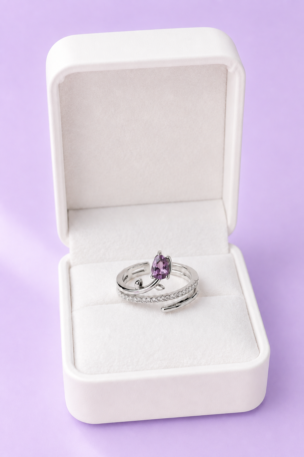 Anillo Tulipán Lila 💜💍🌷