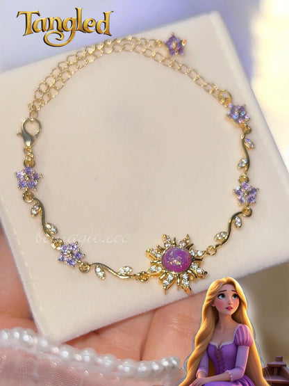 Brazalete floral sol Rapunzel 💜🌸