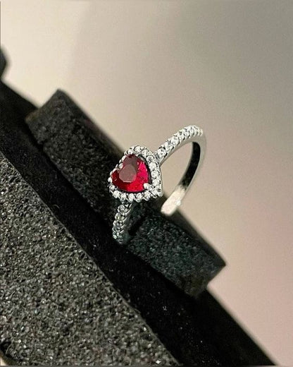 Anillo promesa Heart Red  ajustable