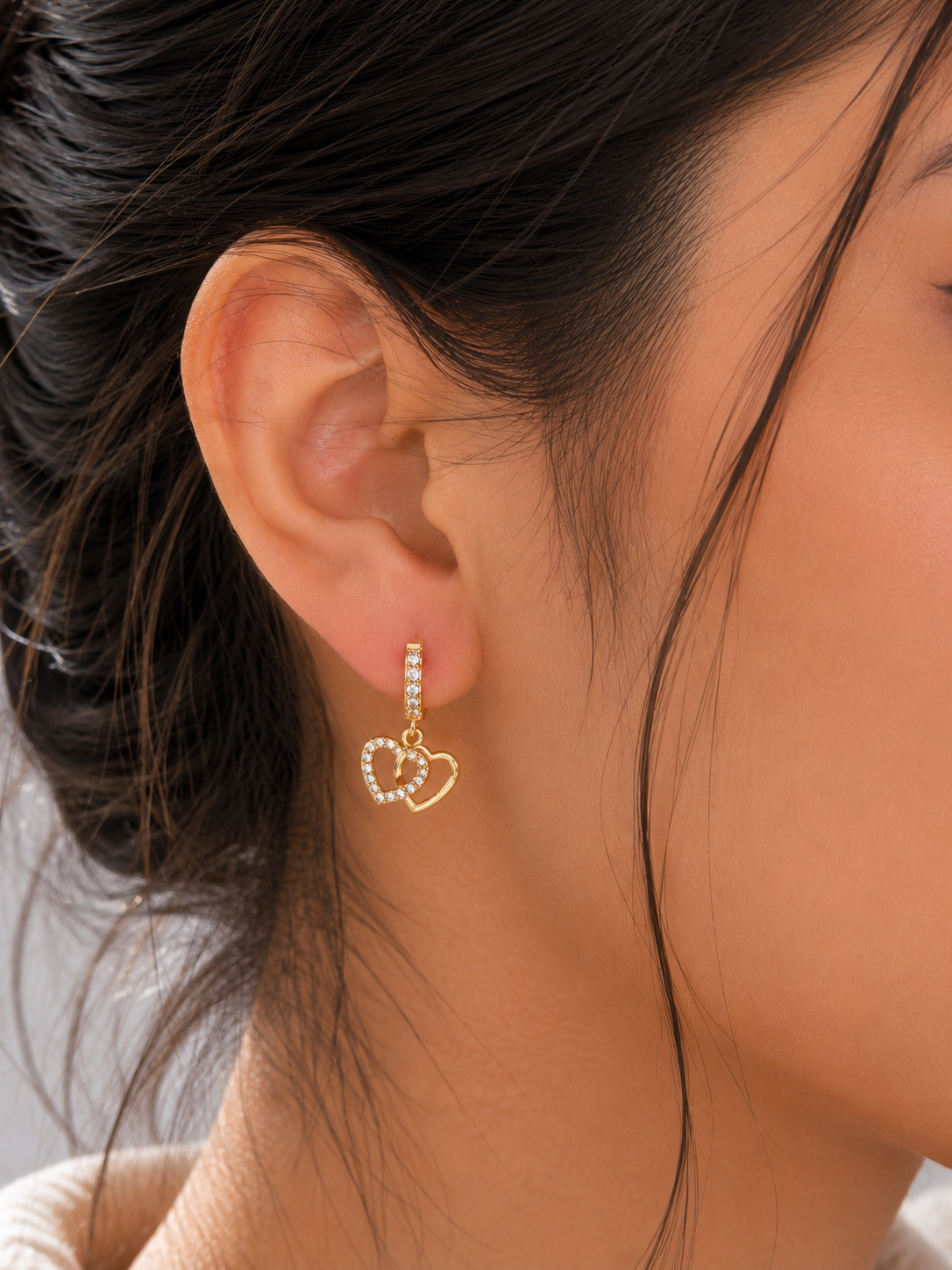 Juliette heart Hoops/ Princess Collection ✨