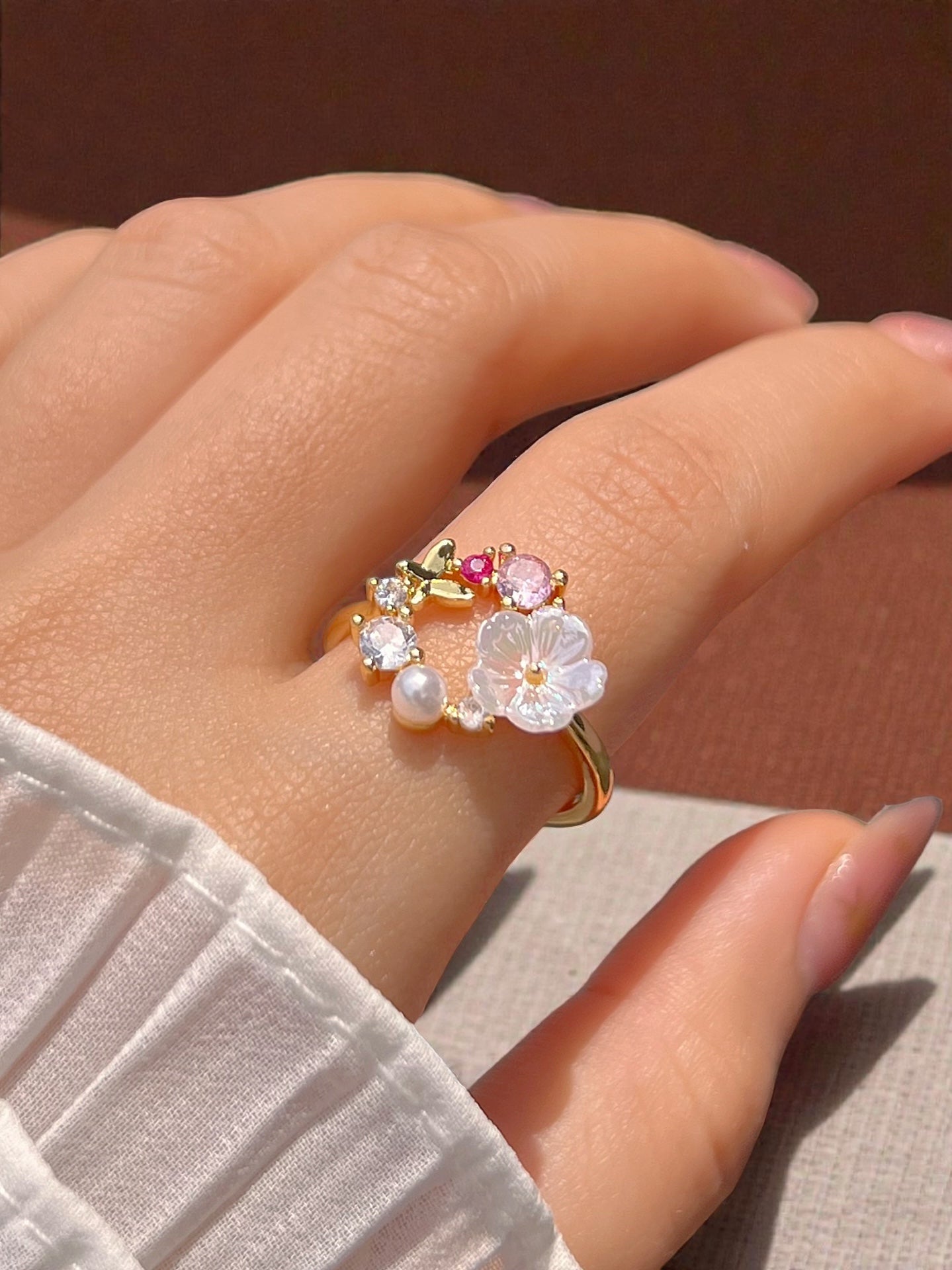 Anillo Floral Abril 🌸🦋