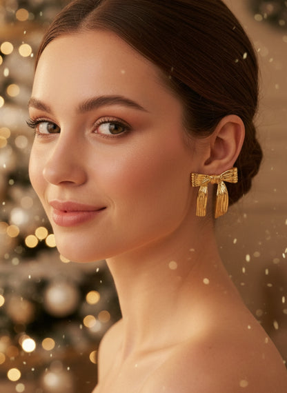 Aretes ribbons Xmas 🎀🎄