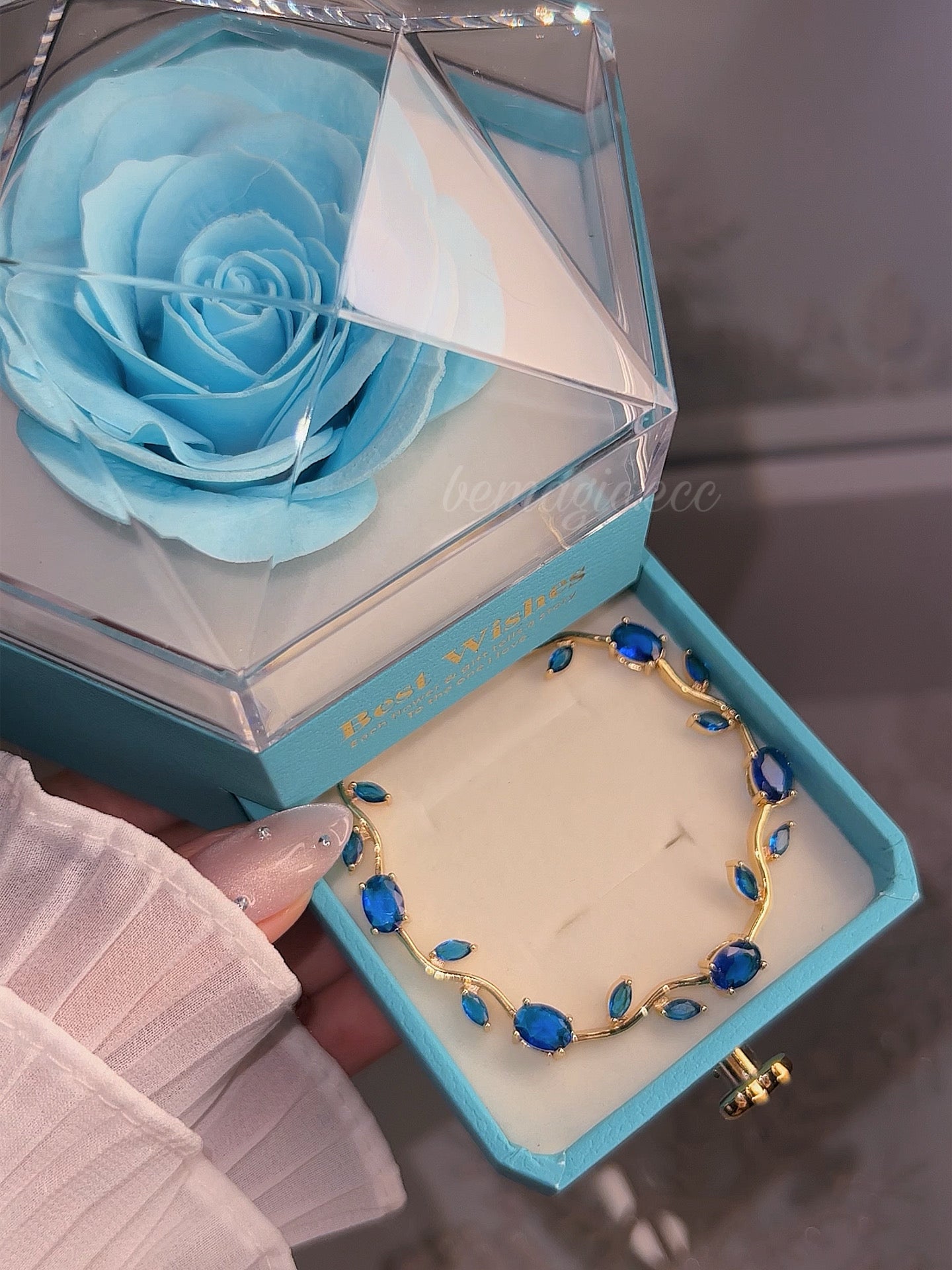 Set Blue Christmas 🩵🌷 brazalete tulipán/ envío gratis