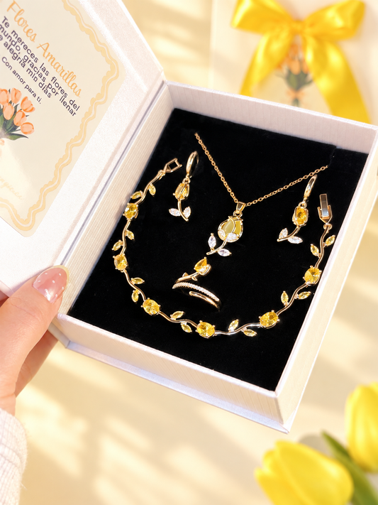 Tulipanes amarillos 💛 Set Premium