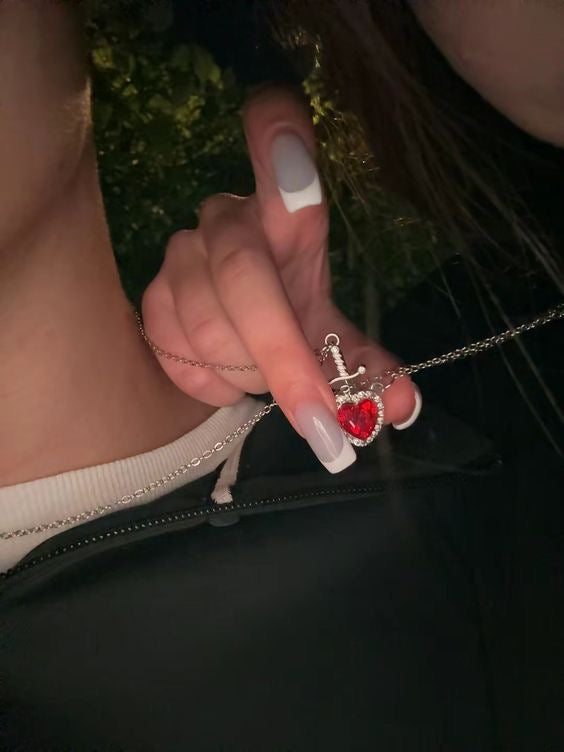 Collar parejas Corazón y Espada💘♥️