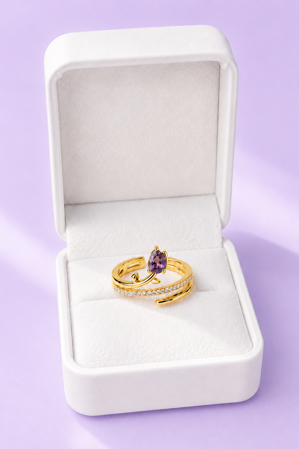 Anillo Tulipán Lila 💜💍🌷