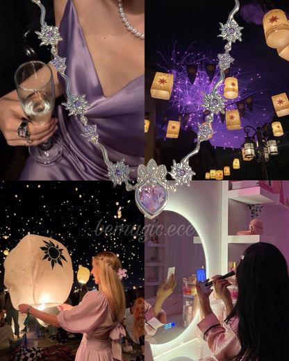 Nuevo collar Floral Corona de Rapunzel 🌸👑💜 preventa hasta 10 de octubre