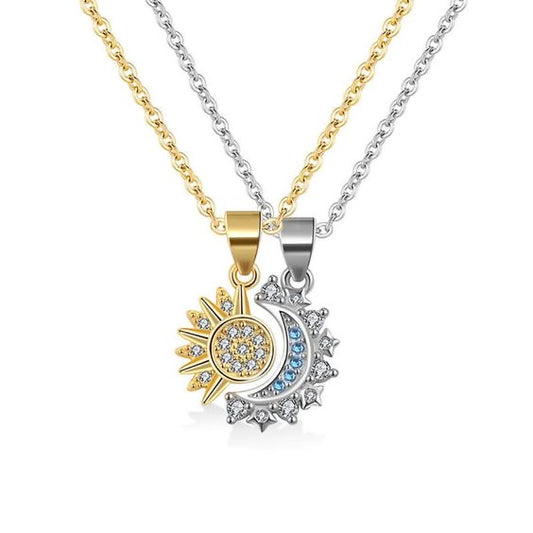 Set cadenas sol y luna (par)🌌