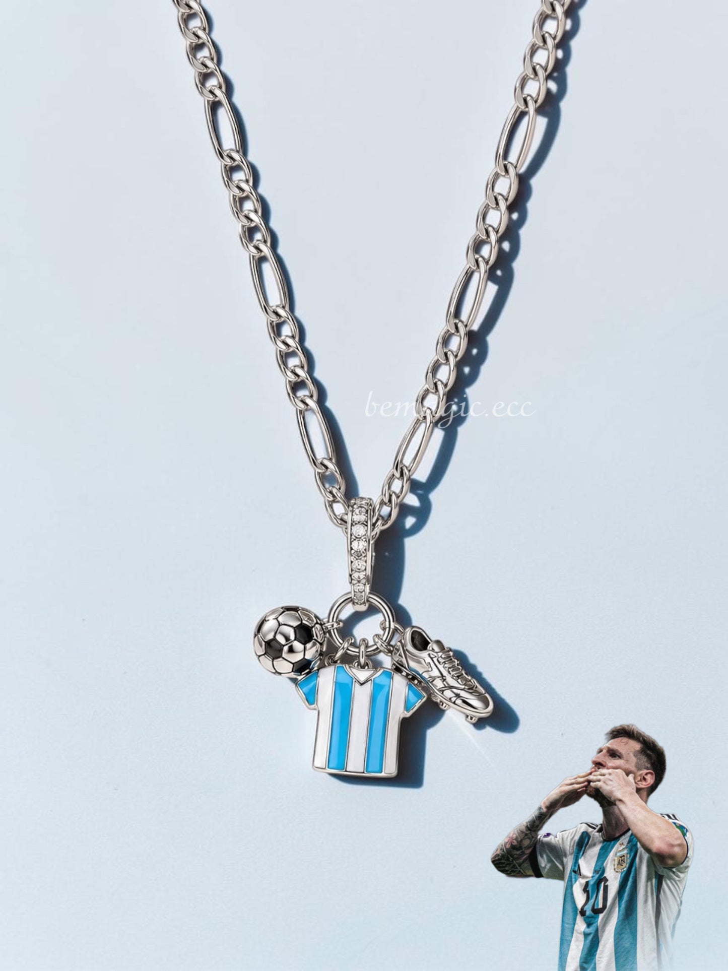 Collar Messi / Plateado 🩵⚽️