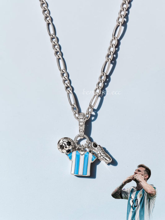 Collar Messi / Plateado 🩵⚽️