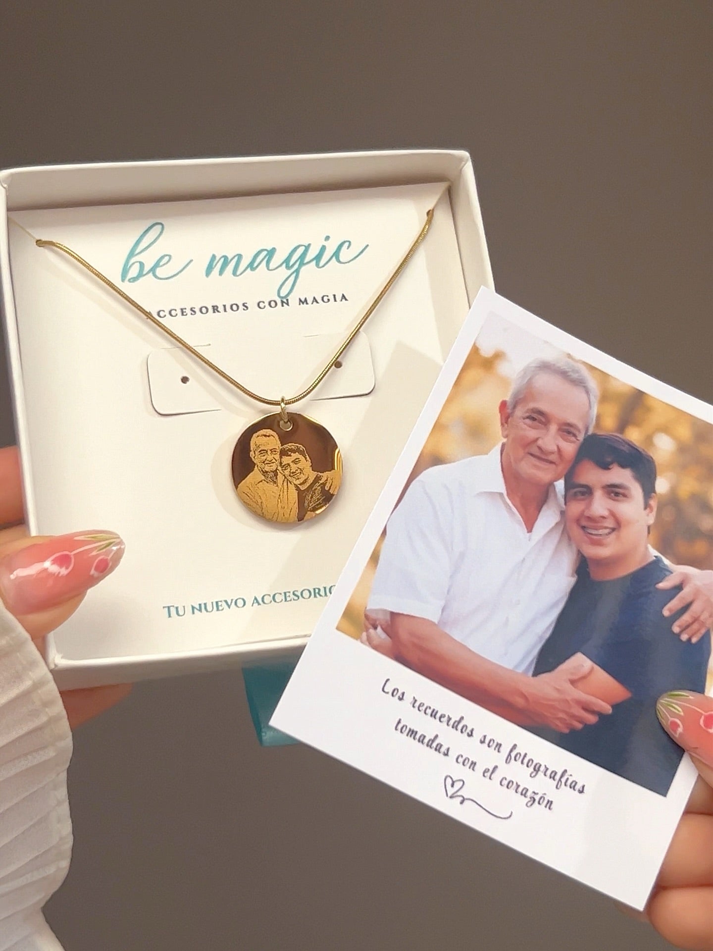 Collar fotograbado medalla redonda 25mm