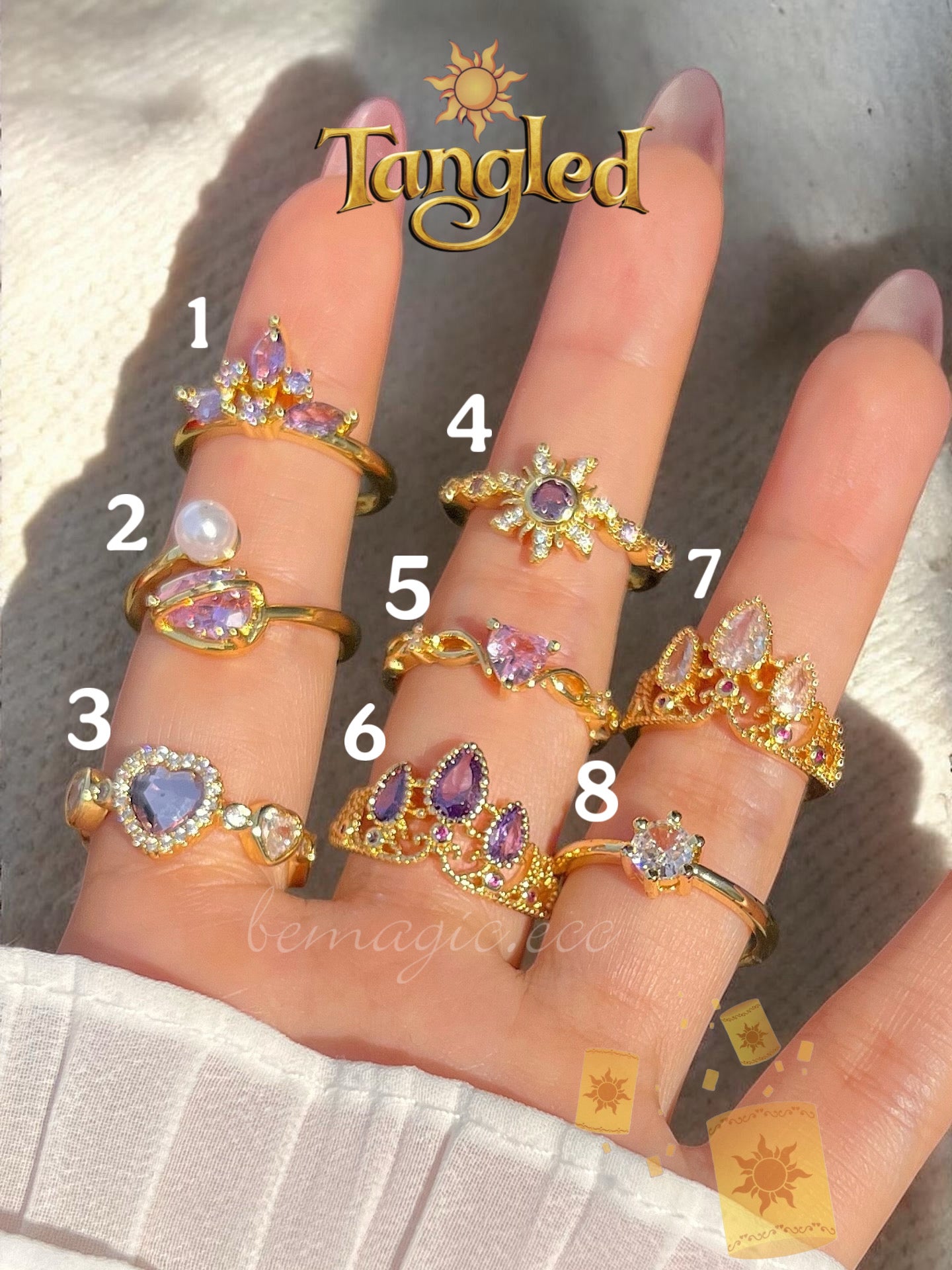 Anillos Rapunzel, Compra 3 y Joyero Gratis 💜☀️