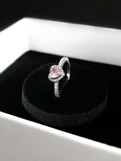 Anillo promesa Heart Pink ajustable
