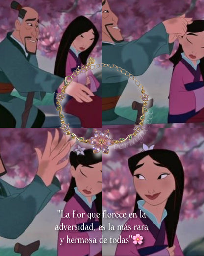 Brazalete floral Mulan 🌸💕