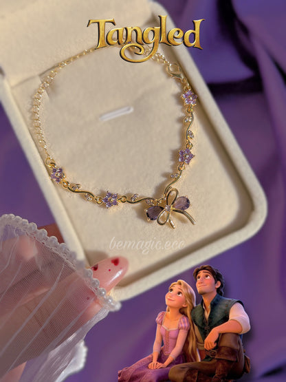 Brazalete lazo Rapunzel 💜🎀