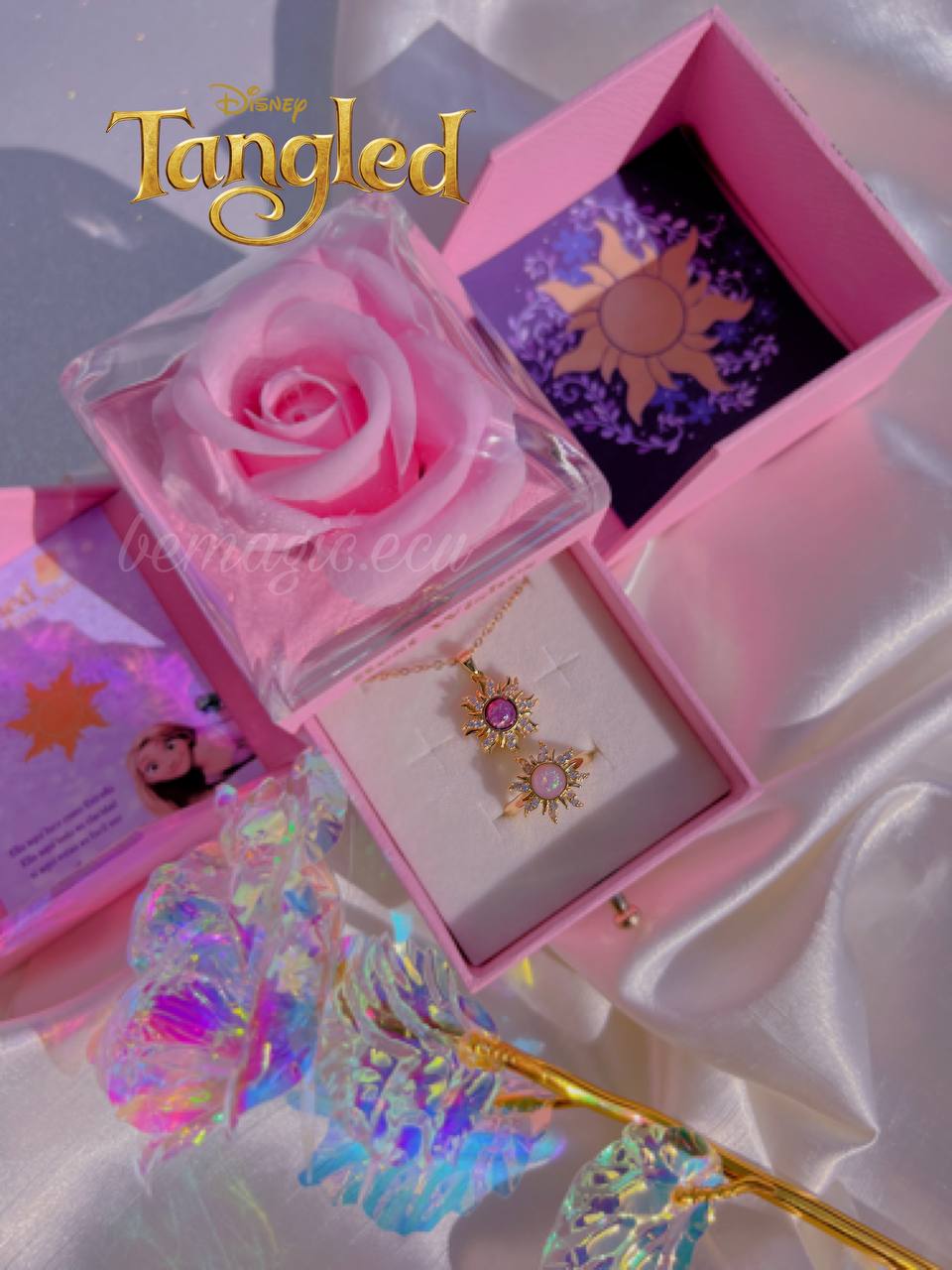 Set Rapunzel Disney Cadena y Anillo