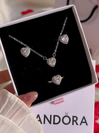 Set cristal  corazones 🤍💍