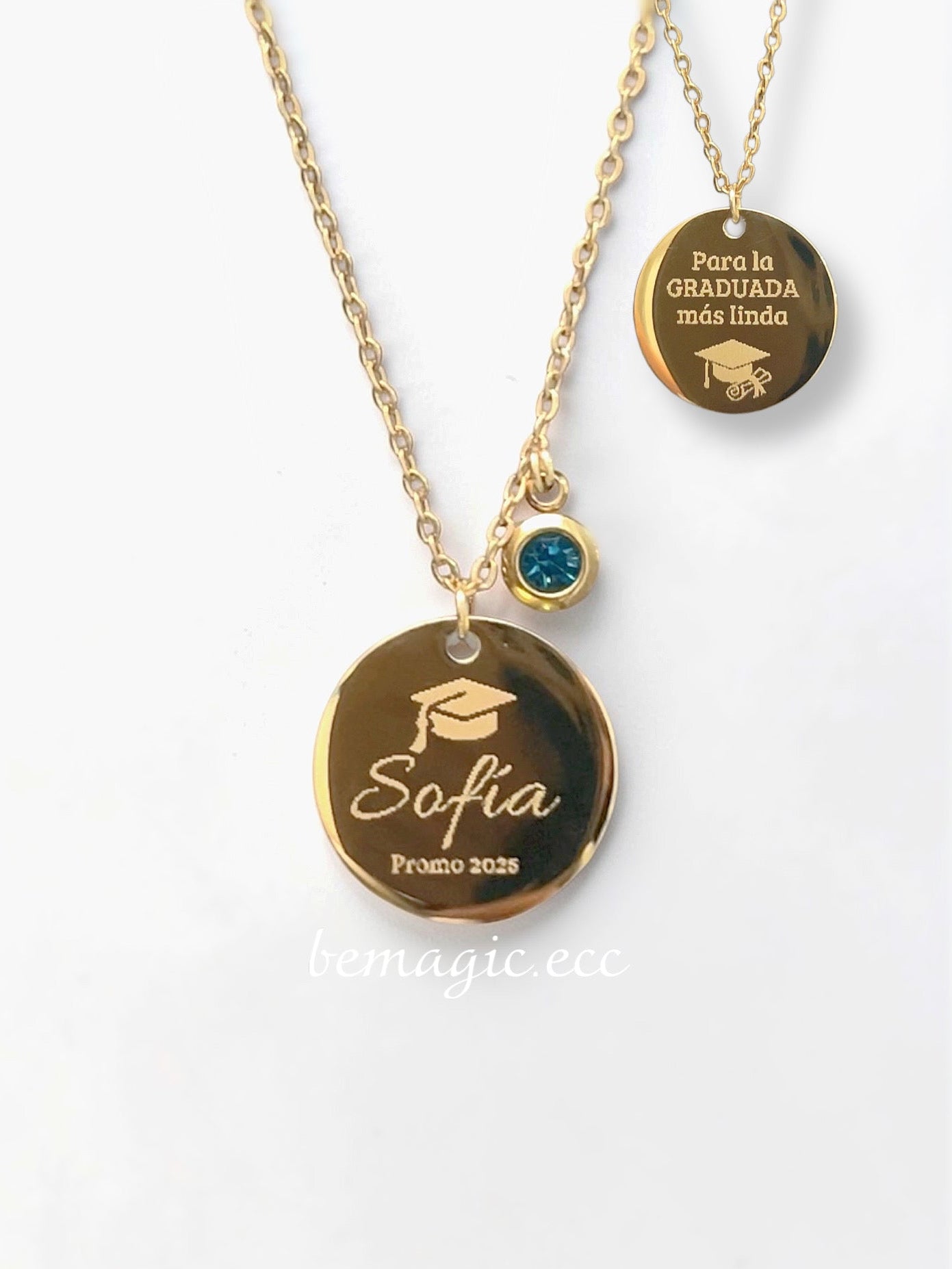 Prom Queen 🩵👑 👩🏻‍🎓 Collar Graduada – Edición Clásica